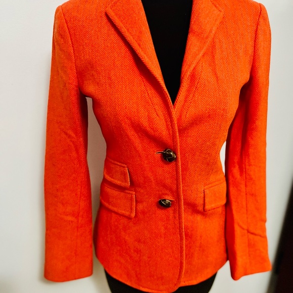 J. Crew Vibrant Orange Women's Blazer - Picture 2 of 5